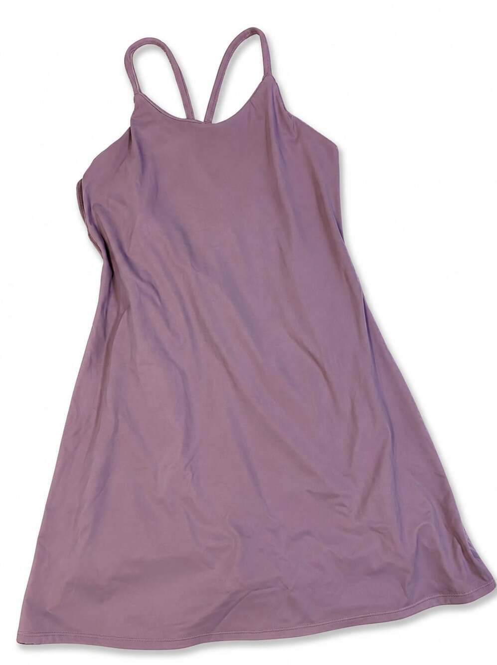 Women's Sleeveless Exercise Tennis Dress with Built-in Shorts